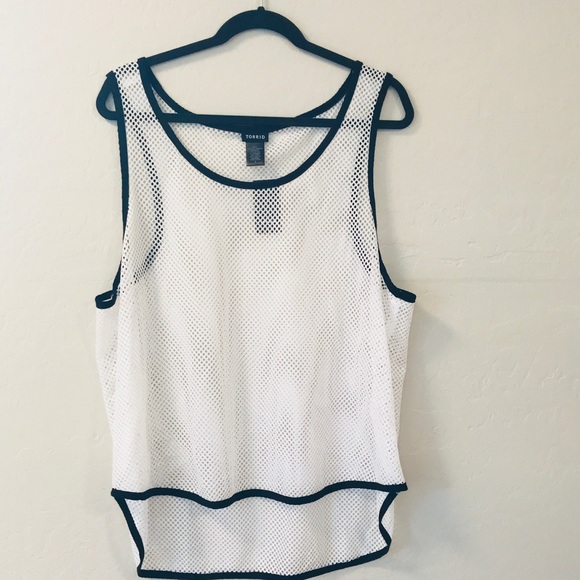 torrid Tops - NWT Torrid White Mesh Tank torrid Tops - NWT Torrid White Mesh Tank